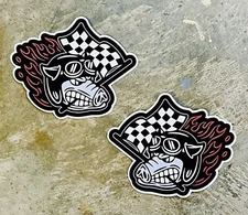 Harley Davidson Fast Johnnie Dealer Logo Pair #1 Shop Decal Road Glide Gray