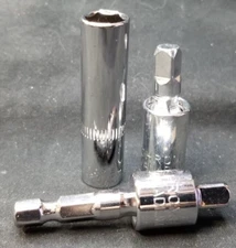 Uxcell Socket Accessory Set 9mm Deep 360A° Rotatable Hex Shank Adapter 1/4"Drive