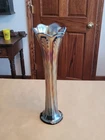 Scarce Amethyst Fenton Carnival Glass  Plume Panels 13 " Vase