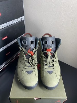 Size 9.5 - Jordan 6 Retro x Travis Scott Mid Olive