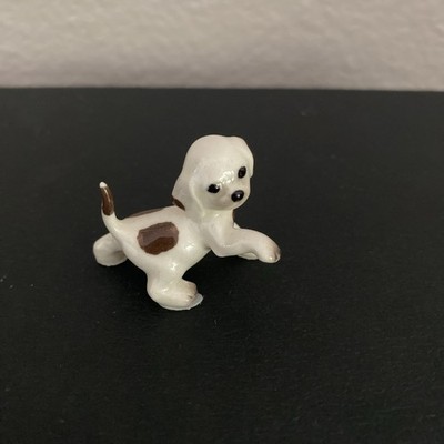 HR Hagen Renaker Miniature Brown Spotted Mutt Paw Up Dalmatian Pup Figurine
