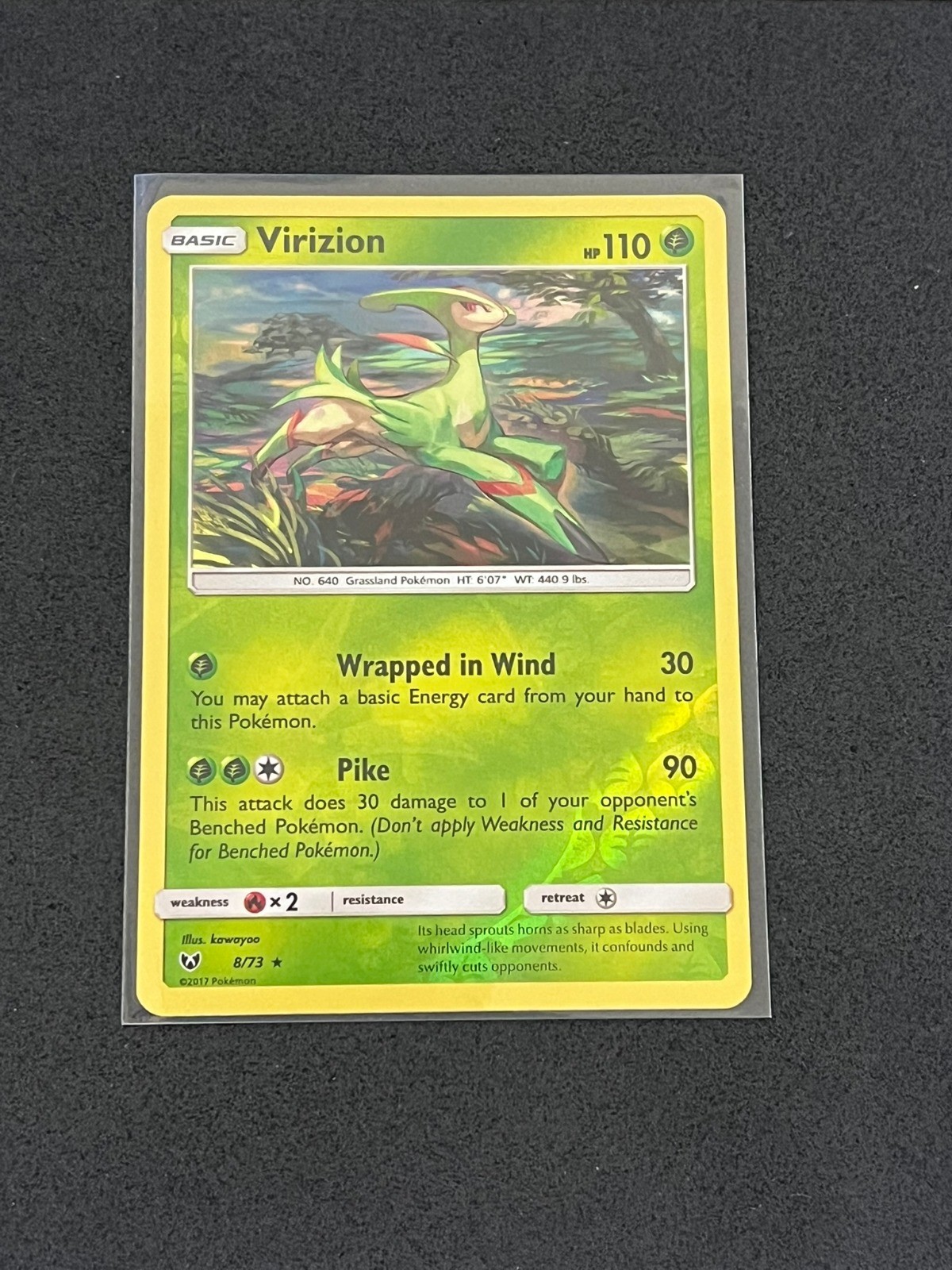 Virizion 8/73 Pokemon TCG Shining Legends Reverse Holo NM