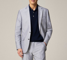 J. Crew NWT Ludlow Slim-fit suit jacket in Portuguese cotton oxford 39R