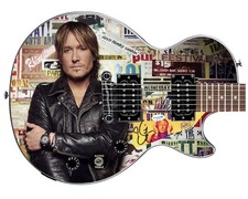 Keith Urban Autographed Custom Epiphone "Legend In Leather" Graphics Guitar