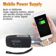 Portable AM/FM Radio Emergency Outdoor Solar Radio Hand Crank Radio W CHU