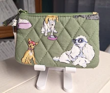 VERA BRADLEY Dog Park, ZIP ID Case Wallet w/ Key Ring & ID Window NWT Dog Lover!
