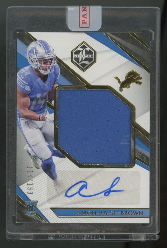 2021 Panini Limited Amon-Ra St. Brown RC Patch Auto RPA /199 #170