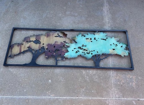 Handcrafted Metal Tree and Bird Wall Hanging Art Decor