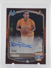 DENIYA PRAWL 2025-26 BOWMAN CHROME U 1ST ROOKIE AUTO ORANGE REPTILIAN /25 Q7369