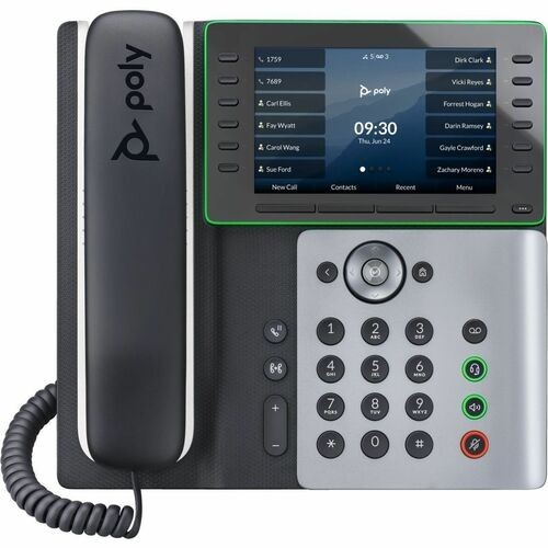 Poly Edge E550 IP Phone - Corded - Corded/Cordless - Bluetooth, Wi-Fi, NFC - 3 M