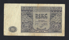 POLSKA- POLAND- POLAND 5 ZLOTYCH 15/5/1946 P-125