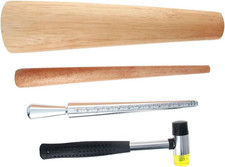 Metal Ring Sizer Mandrel Bracelet Stick Gauge Measuring Jewelry Tool Hammer Set