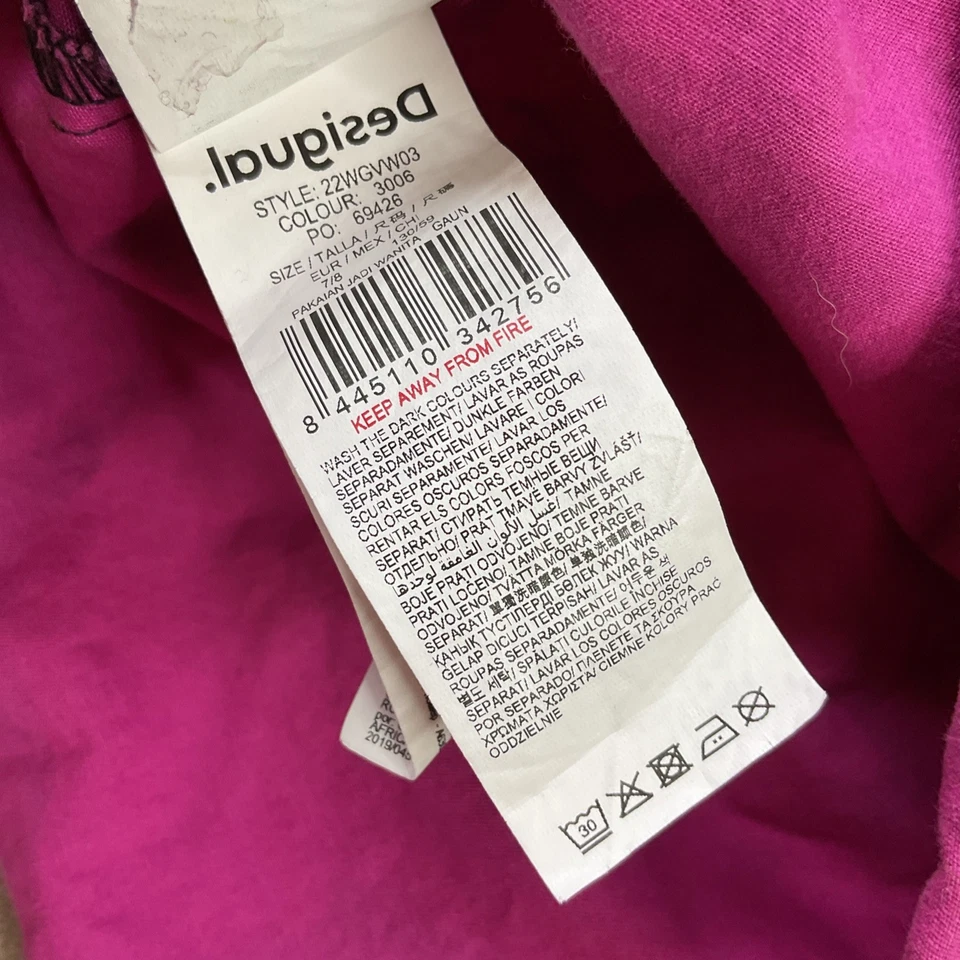 Vestido Desigual Botón Delantero Manga Larga Búho Conejo Ladybug Niñas Talla 7/8 Foto 3 de 4