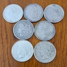 Mixed Lot Morgan & Peace Silver Dollars $1 .900 Fine Business Strike