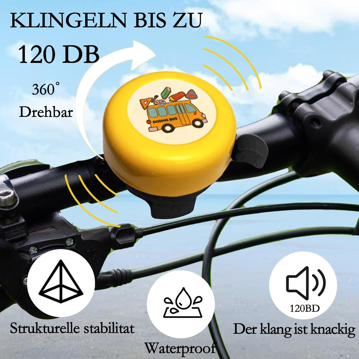 Fahrradklingel Kinder Fahrradhupe Fahrradglocke, Fahrrad Klingel für Mädchen Jun
