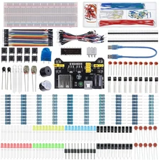 BOJACK 37 Values 480 Pcs Electronics Component Fun Kit with Power Supply Modu...
