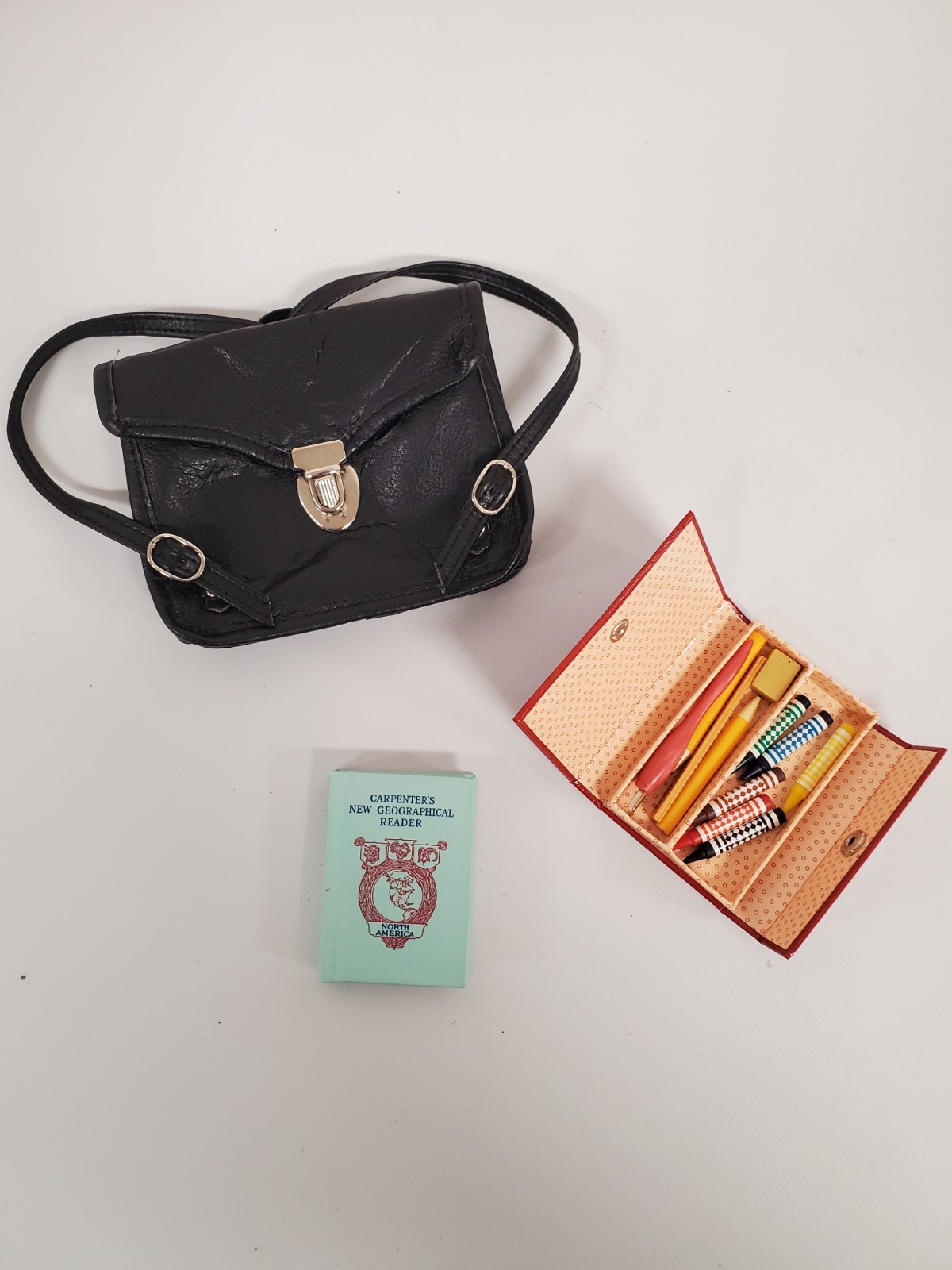 American Girl Doll Kit Black Book Bag Supplies School Bag Ki