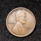 1914 S ~ LINCOLN WHEAT CENT ~ VF ~ OBV LAMINATION ERROR