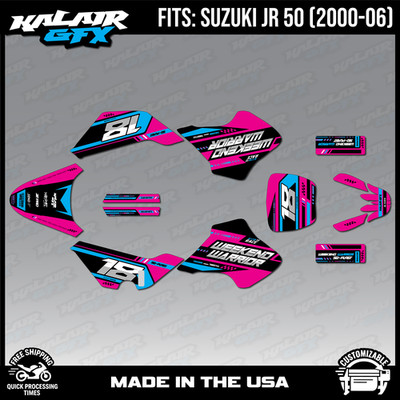 Graphics Kit for SUZUKI JR50 (2000-2006) JR 50  Warrior Series  - Magenta