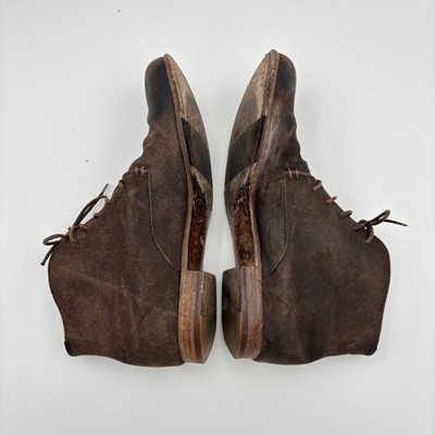 Officine Creative Brown Suede Leather Lace Up Boots Men display picture 1