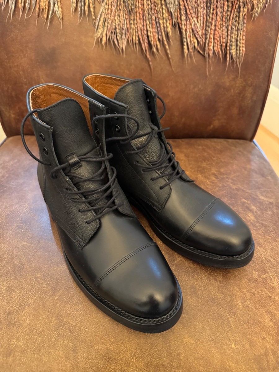 Frye Dylan Lace Up - Black Scotchgrain / 8.5 NEW Combat  display picture 2