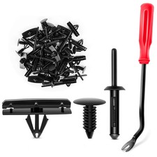 60Pcs Blind Rivet Fender Flare Rocker Moulding Bumper Shield Retainer Clip Assor