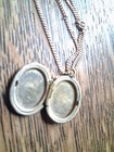 vintage one inch 12kgf oval etched locket and necklace — photo 7