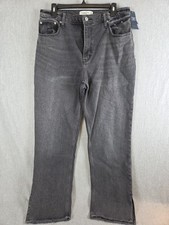 Abercrombie Fitch Jeans Womens 12 The 90s Straight Ultra High Rise Black NEW