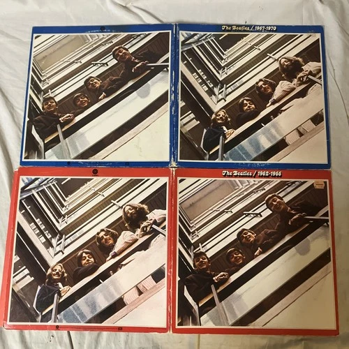 The Beatles Red 1962-1966 & Blue 1967-1970 Double LP Vinyl Capital Ships In Box