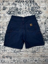 Faded Carhartt Cargo Vintage Baggy Shorts Blue Size 30