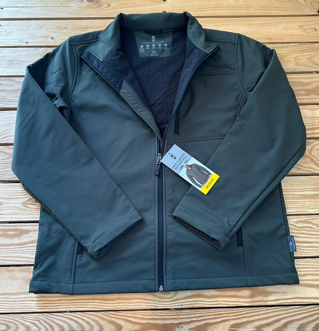 Free Country NWT Men’s Soft shell Jacket size M Olive C7