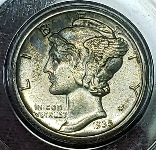 1935-D Mercury BU Dime, Free Shipping