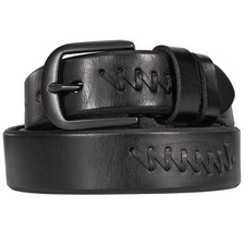 TYWestyles 1.3  Women's Casual Leather Belt with L Fits Waist 36-40 , Black