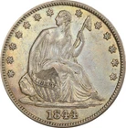 1844 XF45 Seated Liberty Half Dollar, PCGS 50365692