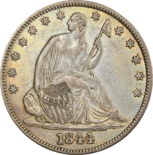 1844 XF45 Seated Liberty Half Dollar, PCGS 50365692