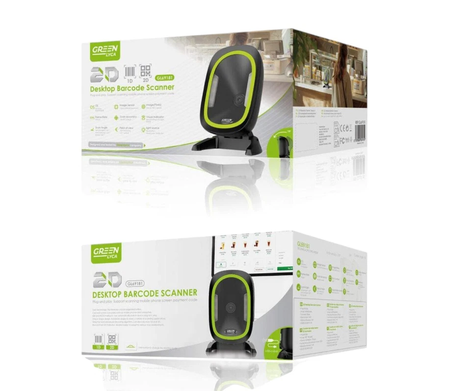 Desktop-Barcode-Scanner 2D/1D | USB | Kassenscanner für Laden, Kasse & Versand - Bild 3 von 3