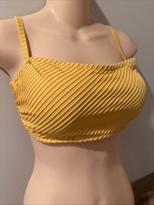 Shade Shore Bikini Top Underwire Mustard Yellow Molded Cups 34D