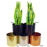 Leaf Metal Planter Plant Pot  20 x 18cm