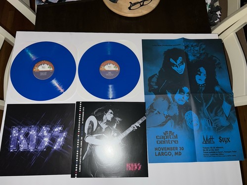 KISS LARGO CAPITAL CENTRE 1975 DOUBLE BLUE LP/VINYL SOUND BOARD RECORDING RARE. - Picture 2 of 11