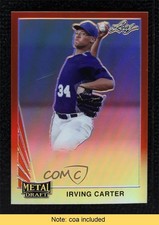 2021 Leaf Metal Draft 1990 Auto 1/1 Irving Carter #LA-IC1 0e2x
