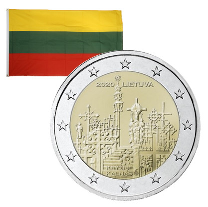 2 Euros commémorative Lituanie Colline des croix 2020