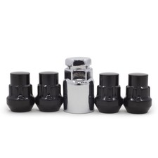 Locking Lug Nuts Wheel Locks 12x1.5 Black Bulge Acorn Lock Set Gm Cars