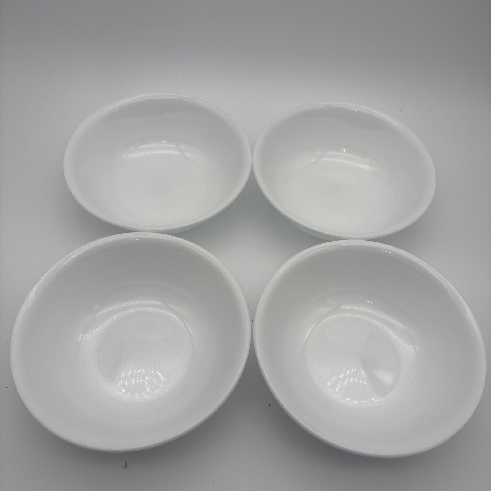 Set of 4 Corelle Vitrelle Winter Frost White Soup or Cereal Bowls 6 ¼”