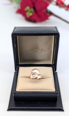 Chopard Roségold Ring Happy Dreams mit Perlmutt und Diamant 750er Gold besetzt