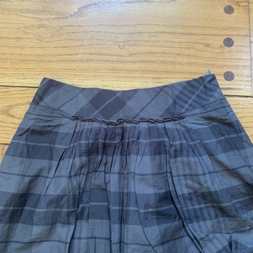 Juicy Couture Pleated Mini Skirt Dark Gray Plaid Pattern Size 10 - Picture 3 of 7