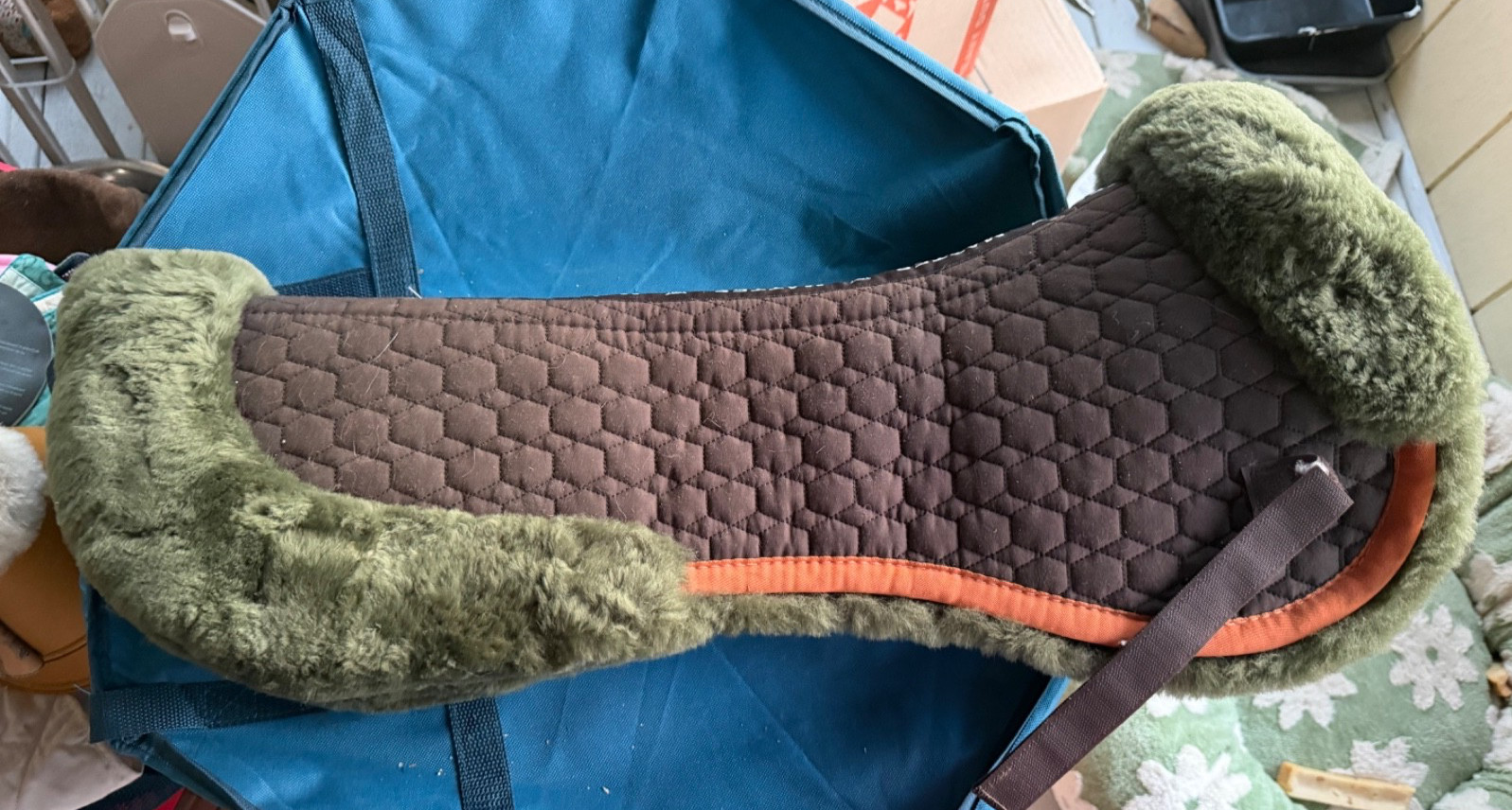 E.A. Mattes Hunter  Wool Half Pad with Front & Rear Trim Custom Color Large New