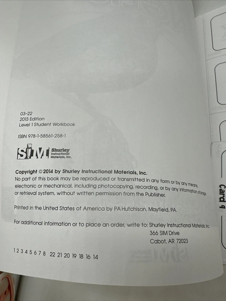 Shurley English Level 1 (2013 Edition) Student Workbook & Test 1st Grade NEW - Image 3 of 4