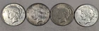 LOT OF 4 1927 P PEACE SILVER DOLLARS #82