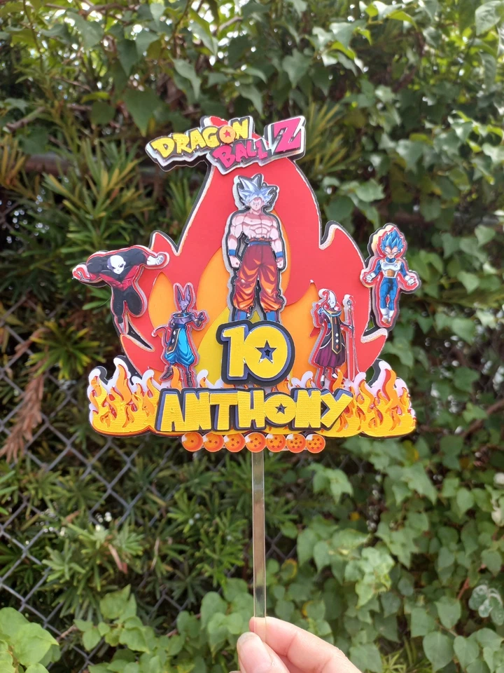 Personalizado Dragon Ball Z Super Cake Topper Foto 4 de 4