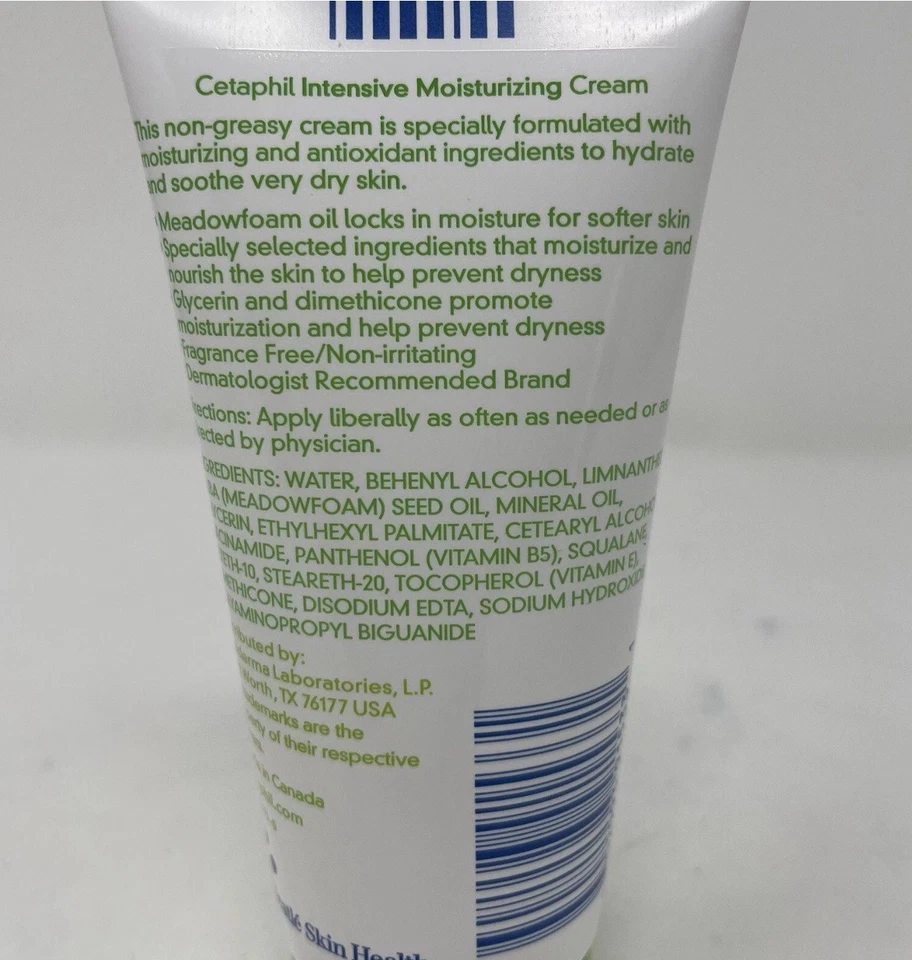 Cetaphil Intensive Moisturizing Cream with Meadowfoam Oil, Dry Skin 3 oz - Image 3 of 3